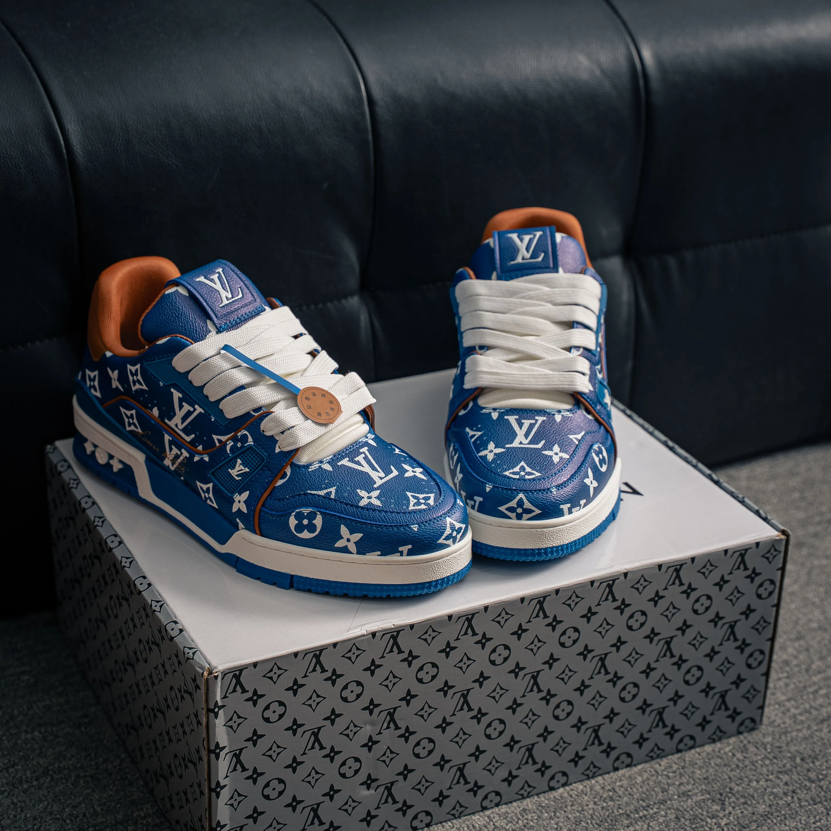 【L 2 】 Premium LV Classic New Arrival ✦ 1:1 ， ， ✦ Cowhide Leather Shoes ， LOGO ✦ + ，